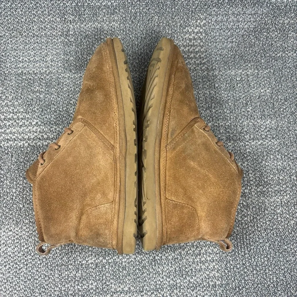 UGG Neumel Mens 12 Chestnut Suede Sheepskin Shearling Lined Chukka Boots 3236